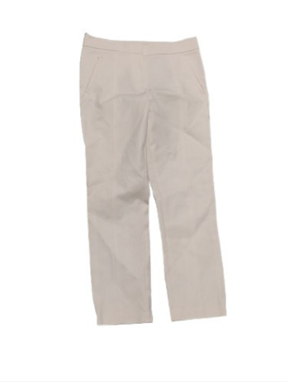 Tory Burch Solid White Womens Work Pants Sz 4